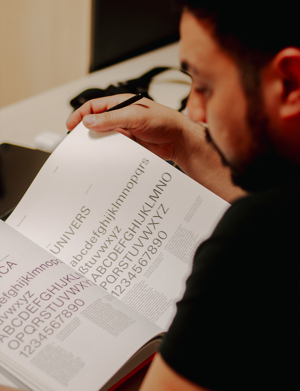 fotografía de analisis tipográfico